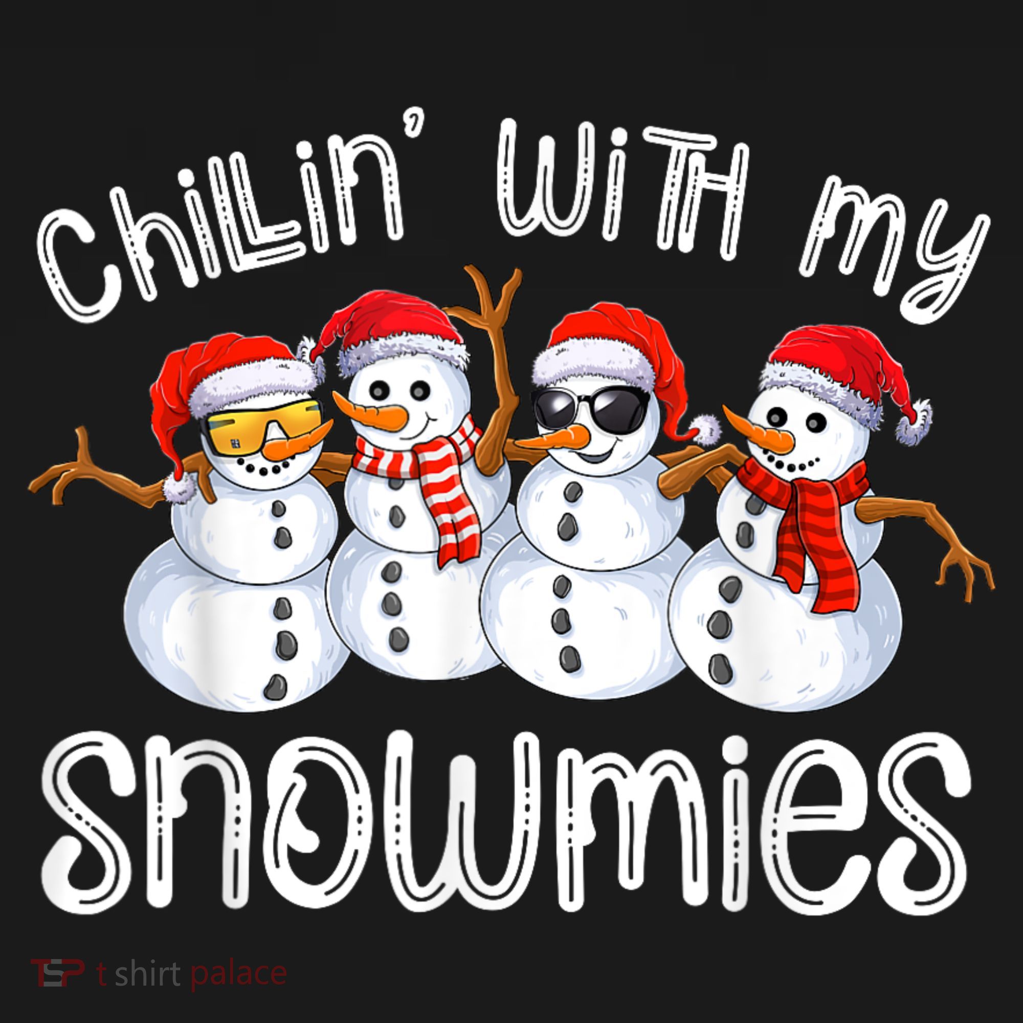 Snowman Christmas Chillin With My Snowmies Ugly Gift Women's Tank Top