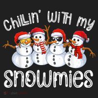 Snowman Christmas Chillin With My Snowmies Ugly Gift Golf Towel thumb 3