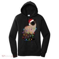 Siamese Cat Christmas Lights Xmas Cat Lover Great Gift Women's Hoodie thumb 0