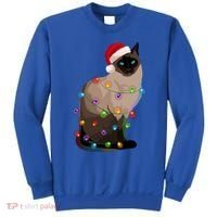 Siamese Cat Christmas Lights Xmas Cat Lover Great Gift Sweatshirt thumb 0