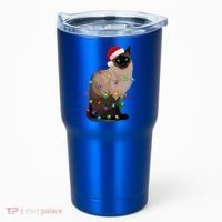 Siamese Cat Christmas Lights Xmas Cat Lover Great Gift Tumbler thumb 0