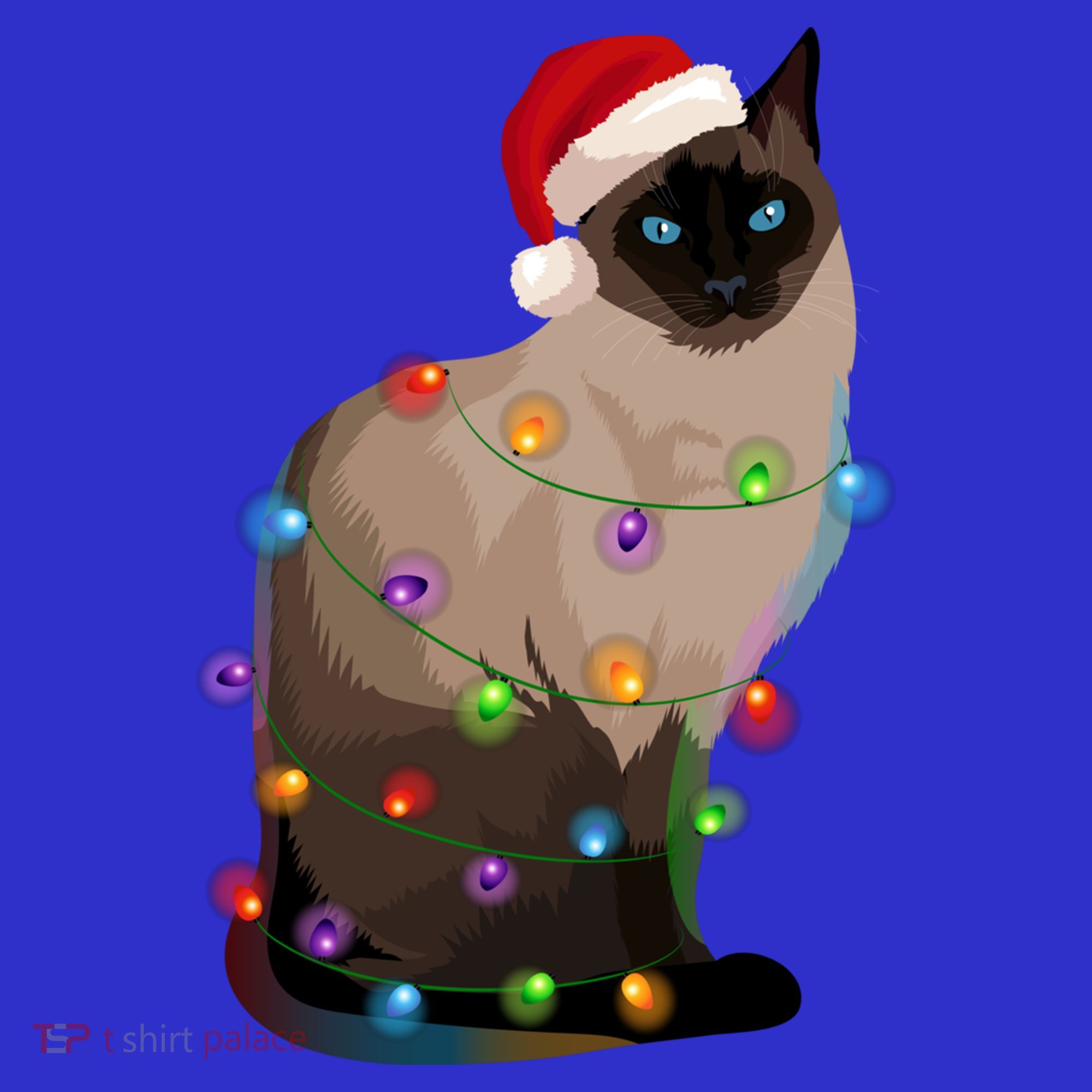 Siamese Cat Christmas Lights Xmas Cat Lover Great Gift Baby Bodysuit