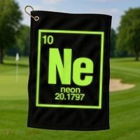 Science Chemistry Chemical Elements Ne Neon Golf Towel thumb 1