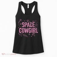 Space Cowgirl Cow Girl 70s Disco Preppy  Women's Tank Top thumb 0