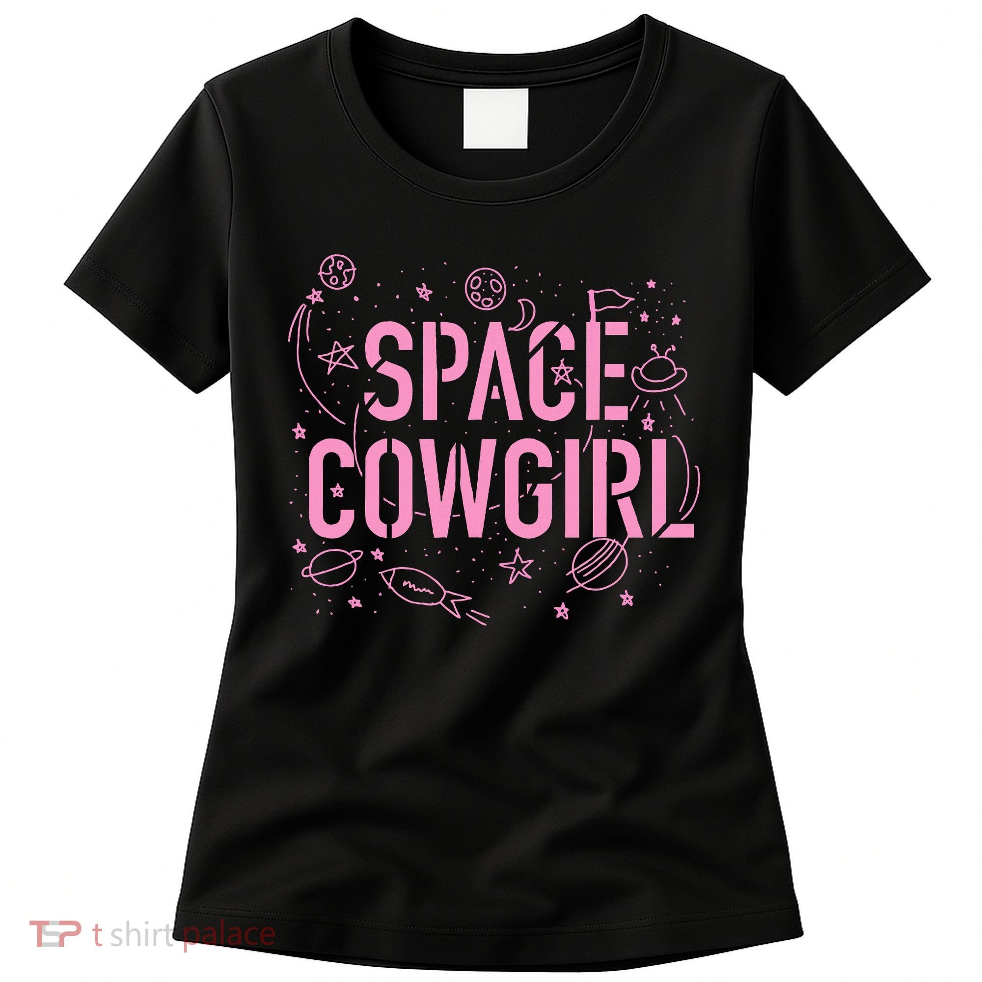 Space Cowgirl Cow Girl 70s Disco Preppy  Women's T-Shirt
