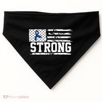 Strong Colon Cancer Awareness Flag USA-Made Doggie Bandana thumb 0