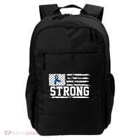 Strong Colon Cancer Awareness Flag Backpack thumb 0