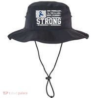 Strong Colon Cancer Awareness Flag Bucket Hat thumb 0