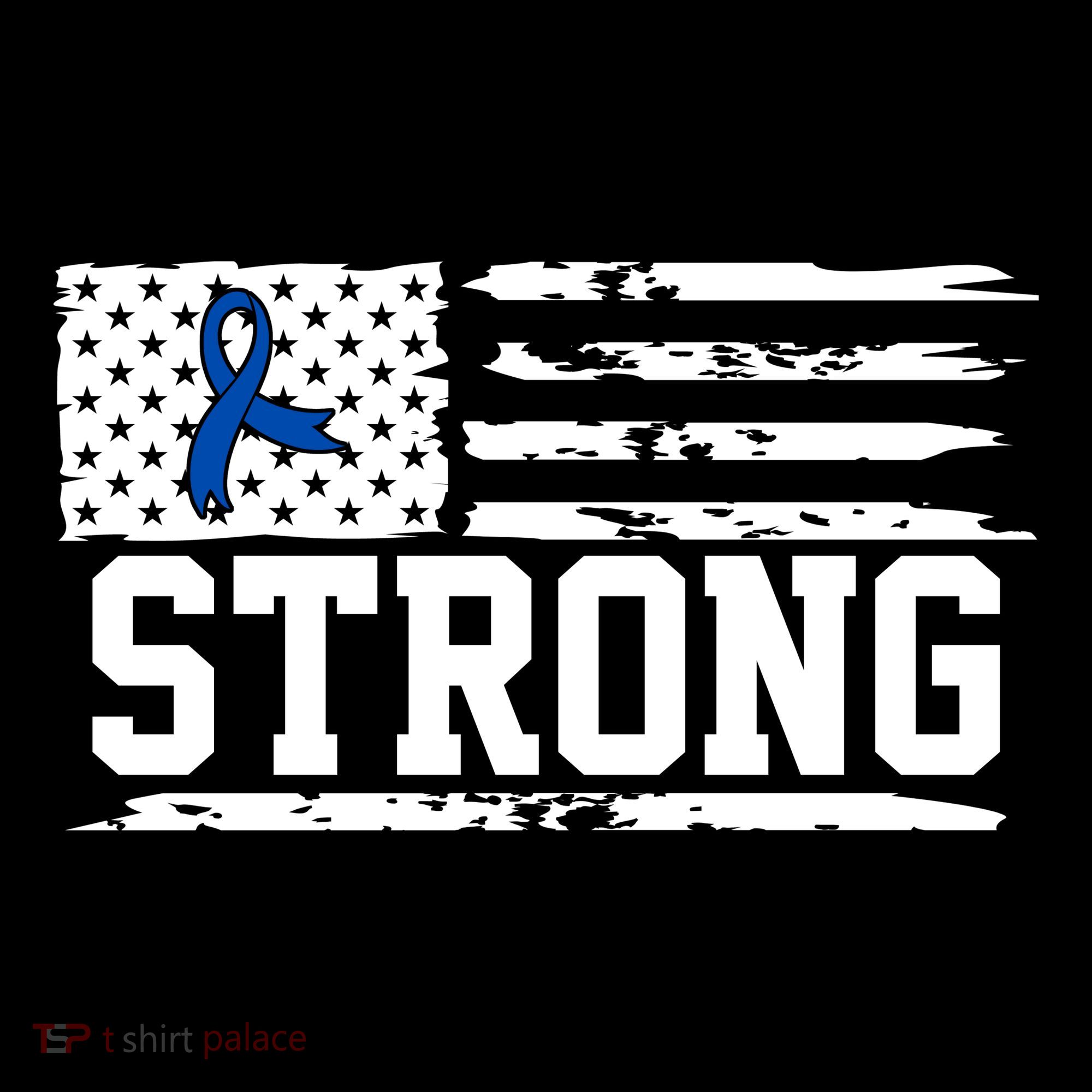 Strong Colon Cancer Awareness Flag Bucket Hat