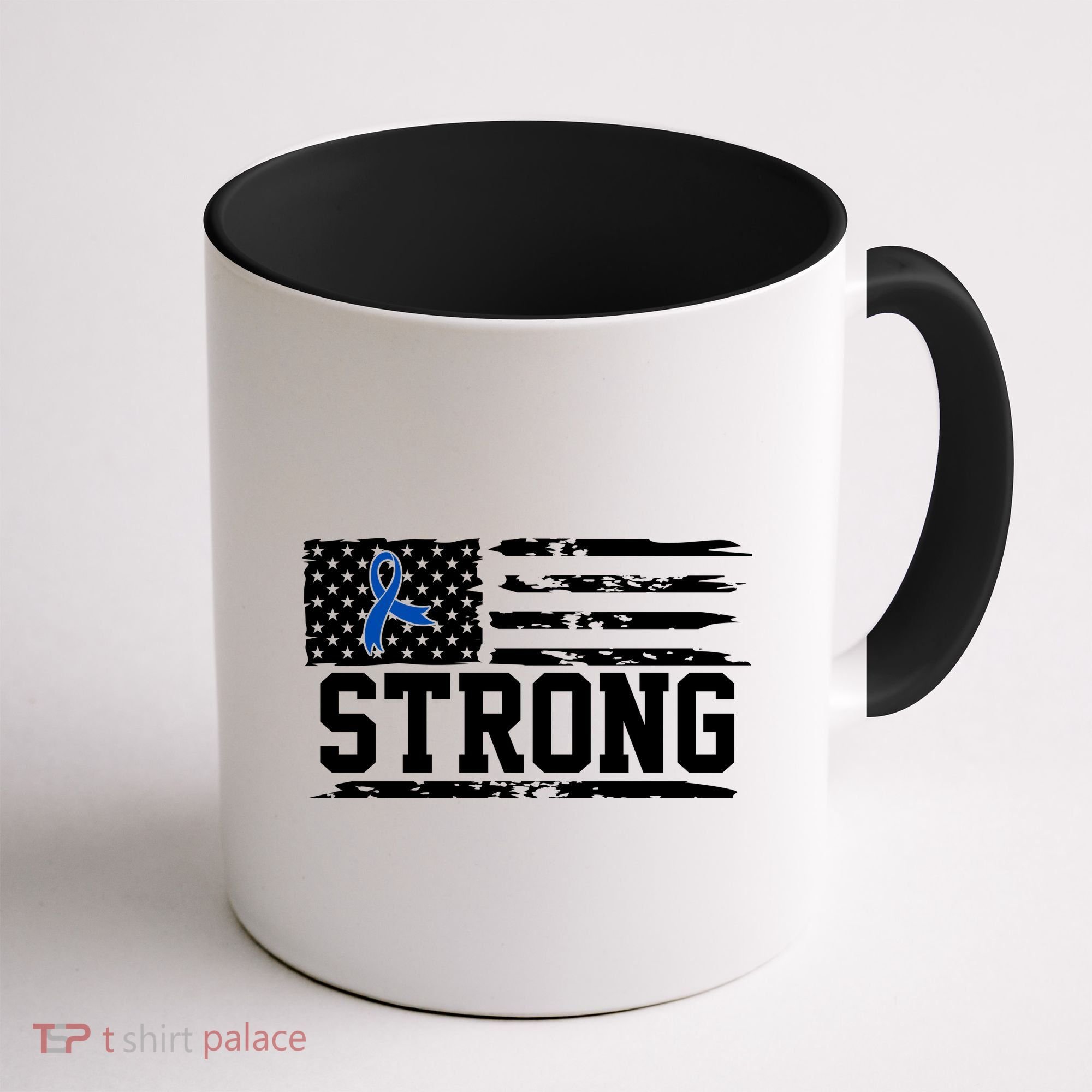 Strong Colon Cancer Awareness Flag Coffee Mug