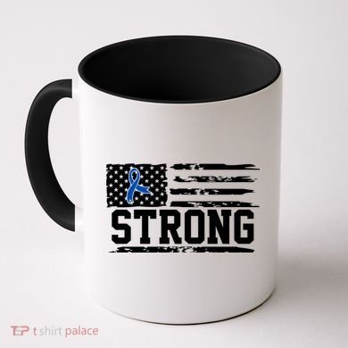 Strong Colon Cancer Awareness Flag Coffee Mug