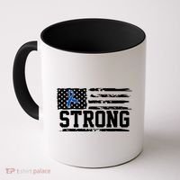 Strong Colon Cancer Awareness Flag Coffee Mug thumb 0