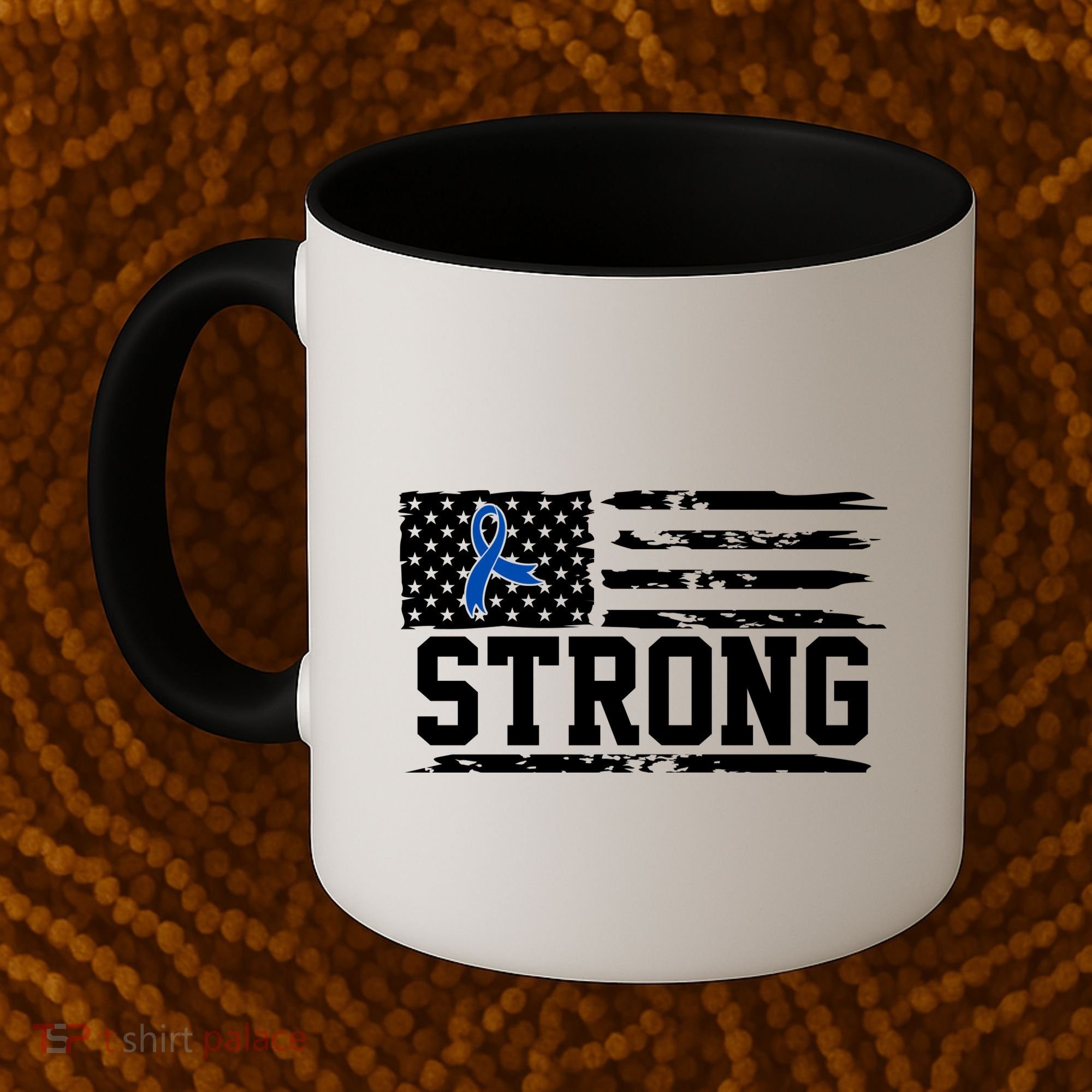 Strong Colon Cancer Awareness Flag Coffee Mug