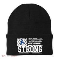 Strong Colon Cancer Awareness Flag Beanie thumb 0