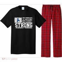 Strong Colon Cancer Awareness Flag Pajama Set thumb 0
