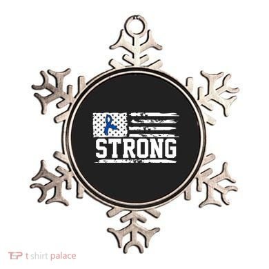 Strong Colon Cancer Awareness Flag Ornament