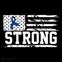 Strong Colon Cancer Awareness Flag Ornament thumb 1