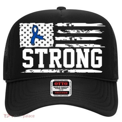 Strong Colon Cancer Awareness Flag Hat
