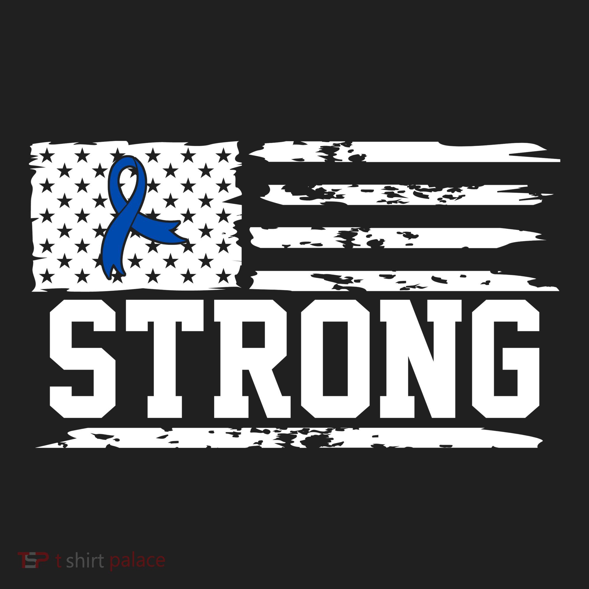 Strong Colon Cancer Awareness Flag Golf Towel