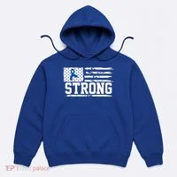 Strong Colon Cancer Awareness Flag Hoodie thumb 0