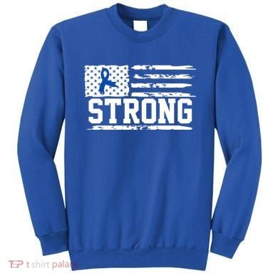 Strong Colon Cancer Awareness Flag Sweatshirt