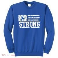 Strong Colon Cancer Awareness Flag Sweatshirt thumb 0