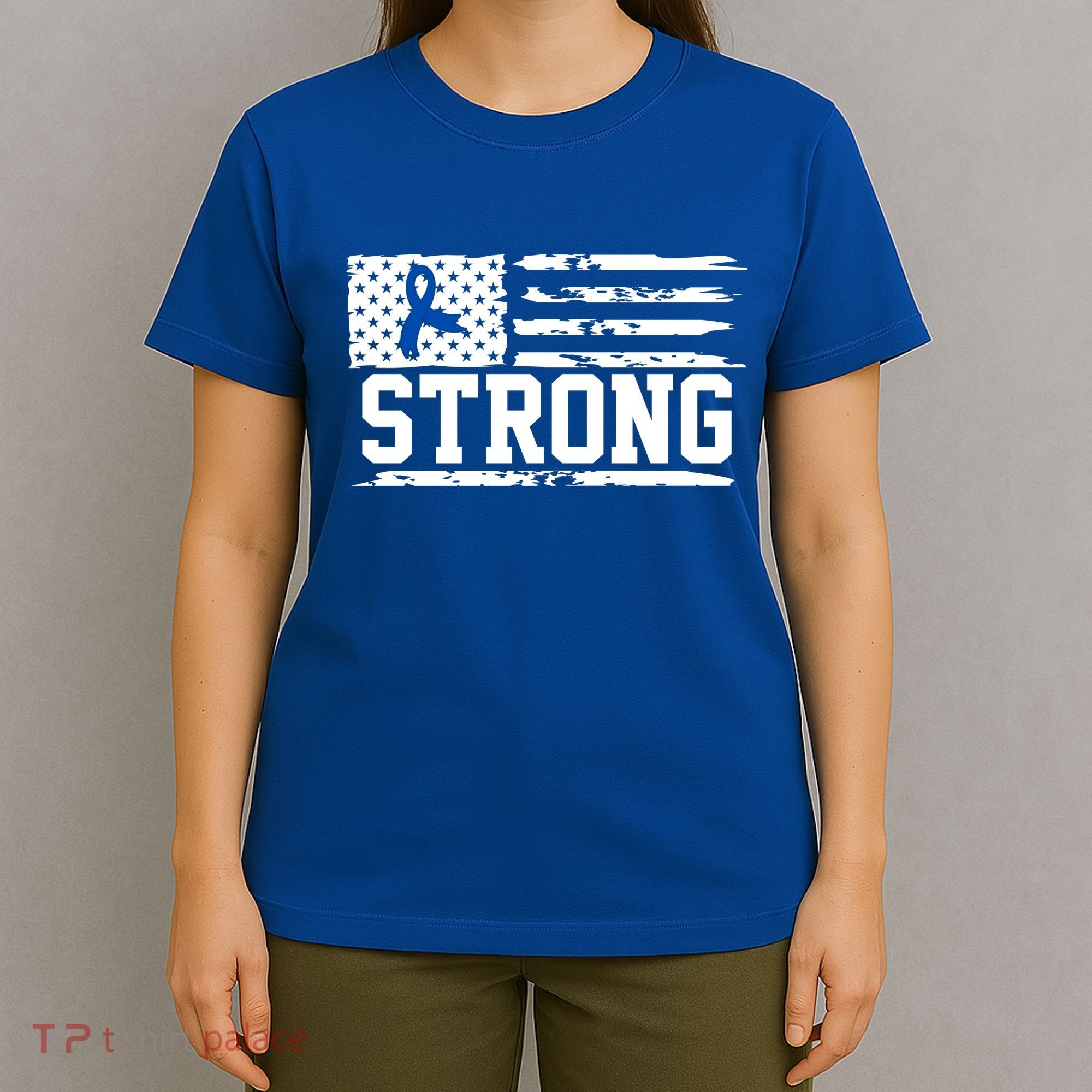 Strong Colon Cancer Awareness Flag T-Shirt