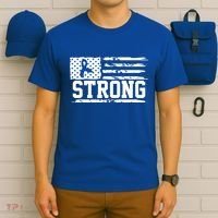 Strong Colon Cancer Awareness Flag T-Shirt thumb 6