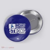 Strong Colon Cancer Awareness Flag Button thumb 0