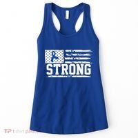 Strong Colon Cancer Awareness Flag Women's Tank Top thumb 0