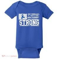 Strong Colon Cancer Awareness Flag Baby Bodysuit thumb 0