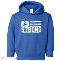 Strong Colon Cancer Awareness Flag Toddler Hoodie thumb 0
