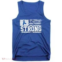 Strong Colon Cancer Awareness Flag Tank Top thumb 0