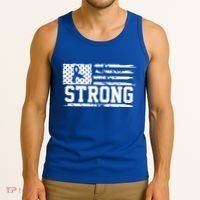 Strong Colon Cancer Awareness Flag Tank Top thumb 3