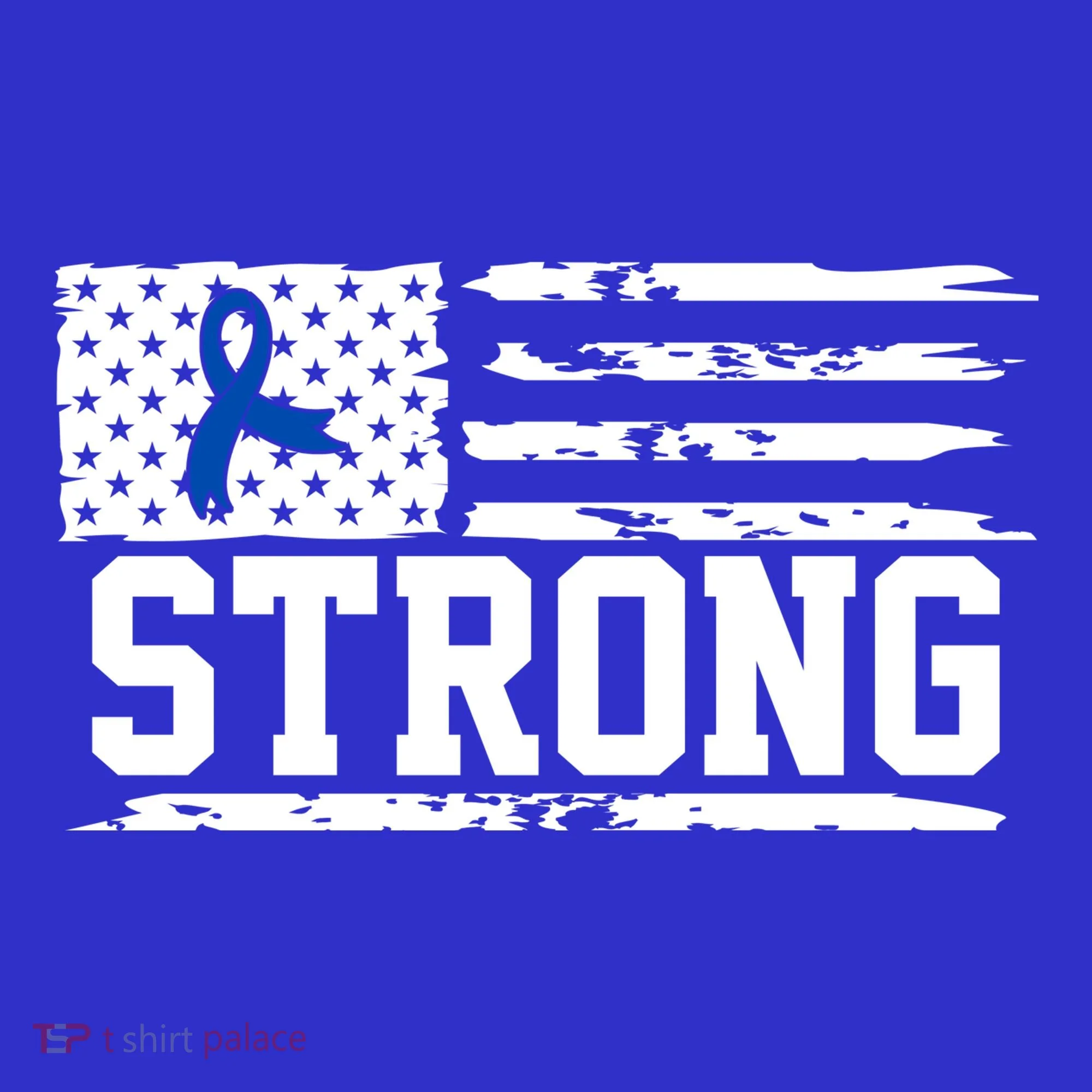 Strong Colon Cancer Awareness Flag Tank Top