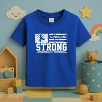 Strong Colon Cancer Awareness Flag Toddler T-Shirt thumb 3