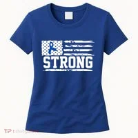 Strong Colon Cancer Awareness Flag Women's T-Shirt thumb 0