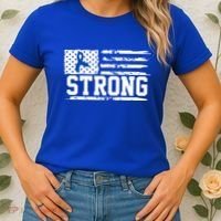Strong Colon Cancer Awareness Flag Women's T-Shirt thumb 2
