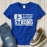 Strong Colon Cancer Awareness Flag Women's T-Shirt thumb 3