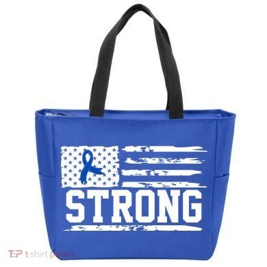 Strong Colon Cancer Awareness Flag Tote Bag