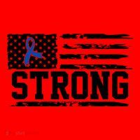 Strong Colon Cancer Awareness Flag Santa Hat thumb 1