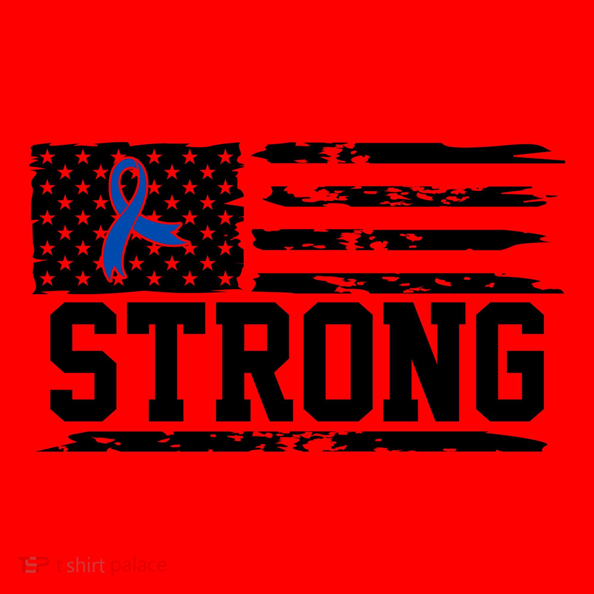 Strong Colon Cancer Awareness Flag Santa Hat