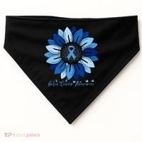 Sunflower Colon Cancer Awareness Month USA-Made Doggie Bandana thumb 0