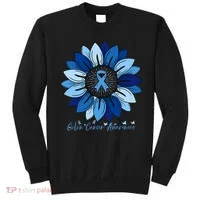 Sunflower Colon Cancer Awareness Month Sweatshirt thumb 0