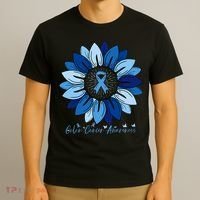 Sunflower Colon Cancer Awareness Month T-Shirt thumb 3