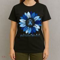 Sunflower Colon Cancer Awareness Month T-Shirt thumb 4