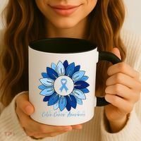 Sunflower Colon Cancer Awareness Month Coffee Mug thumb 3
