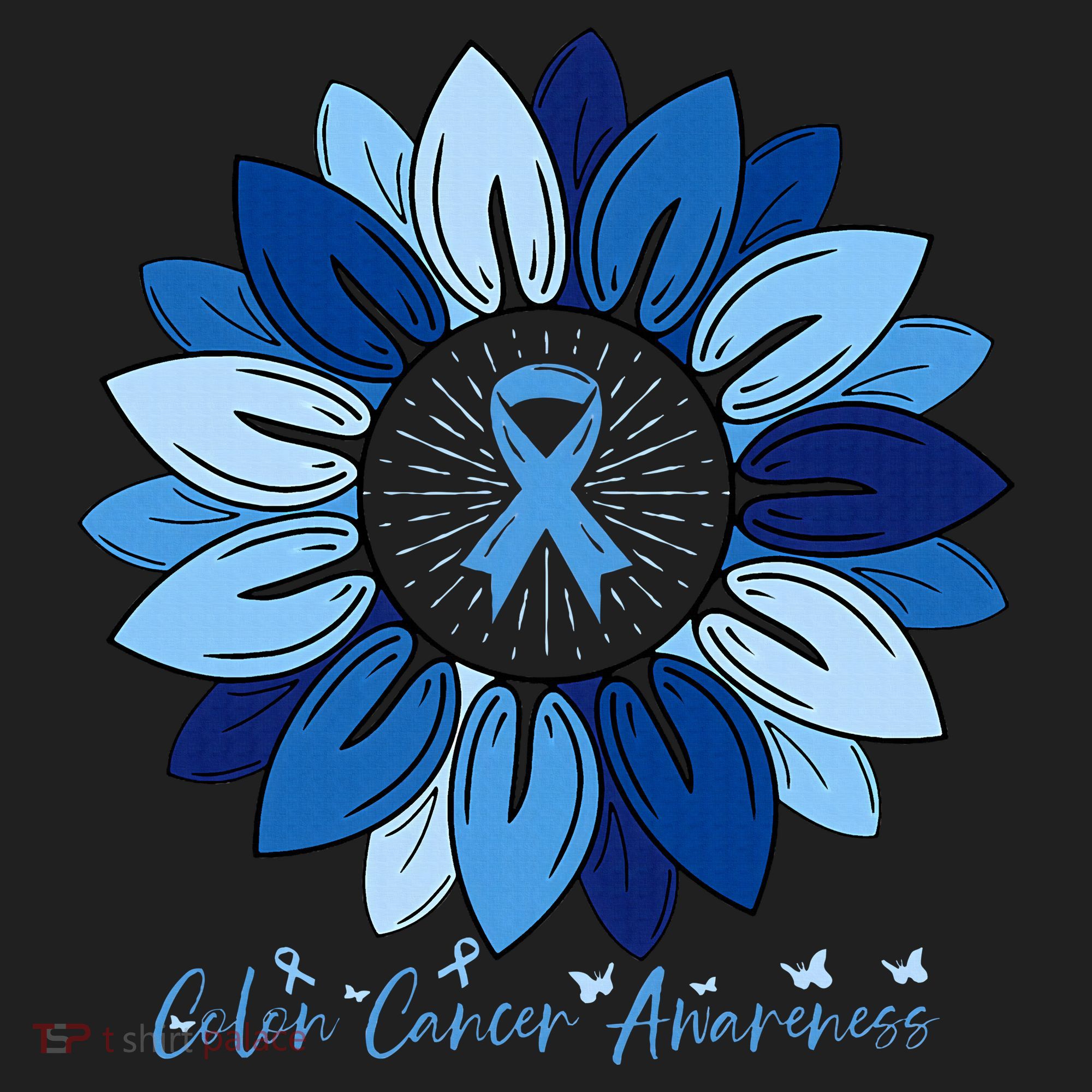 Sunflower Colon Cancer Awareness Month Beanie