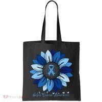 Sunflower Colon Cancer Awareness Month Tote Bag thumb 0