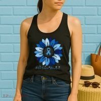 Sunflower Colon Cancer Awareness Month Women's Tank Top thumb 2